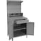Global Industrial 34-1/2W x 30D x 80H Cabinet Shop Desk with Pigeonhole Riser, Pegboard & Top Shelf, Gray 249509GY - alternate 4